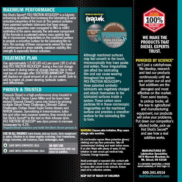 Hot Shot's Secret® FR3 FRICTION REDUCER® - Image 2