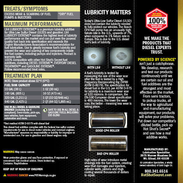 Hot Shot's Secret® LX4 LUBRICITY EXTREME® - Image 2